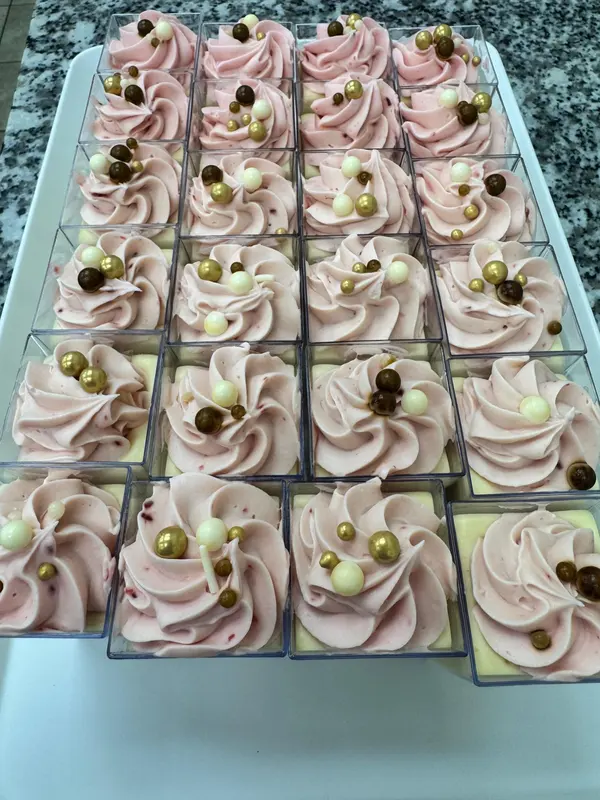 Strawberry cream dessert cups